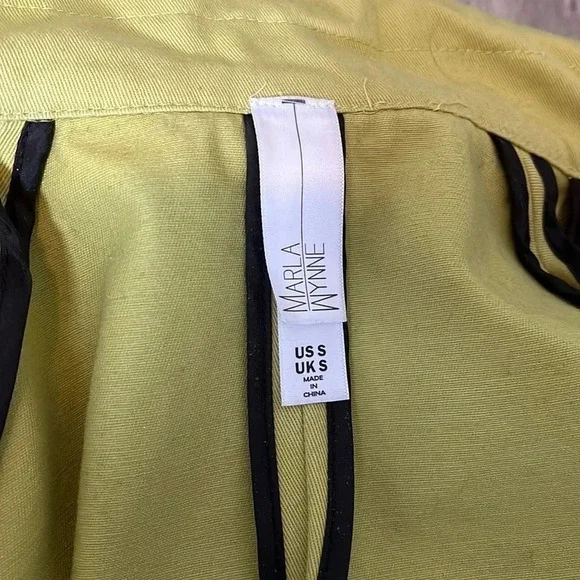 MARLA WYNNE NWOT Pear Green Twill Tent Jacket, Size S - Picture 8 of 11